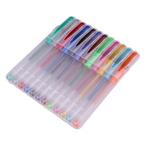 12 Glitter Coloring Gel Pens; Adult Coloring Books, Drawing, Bible Study, Planner, Scrapbooking, Art, Diary Gel Pens 0.8mm