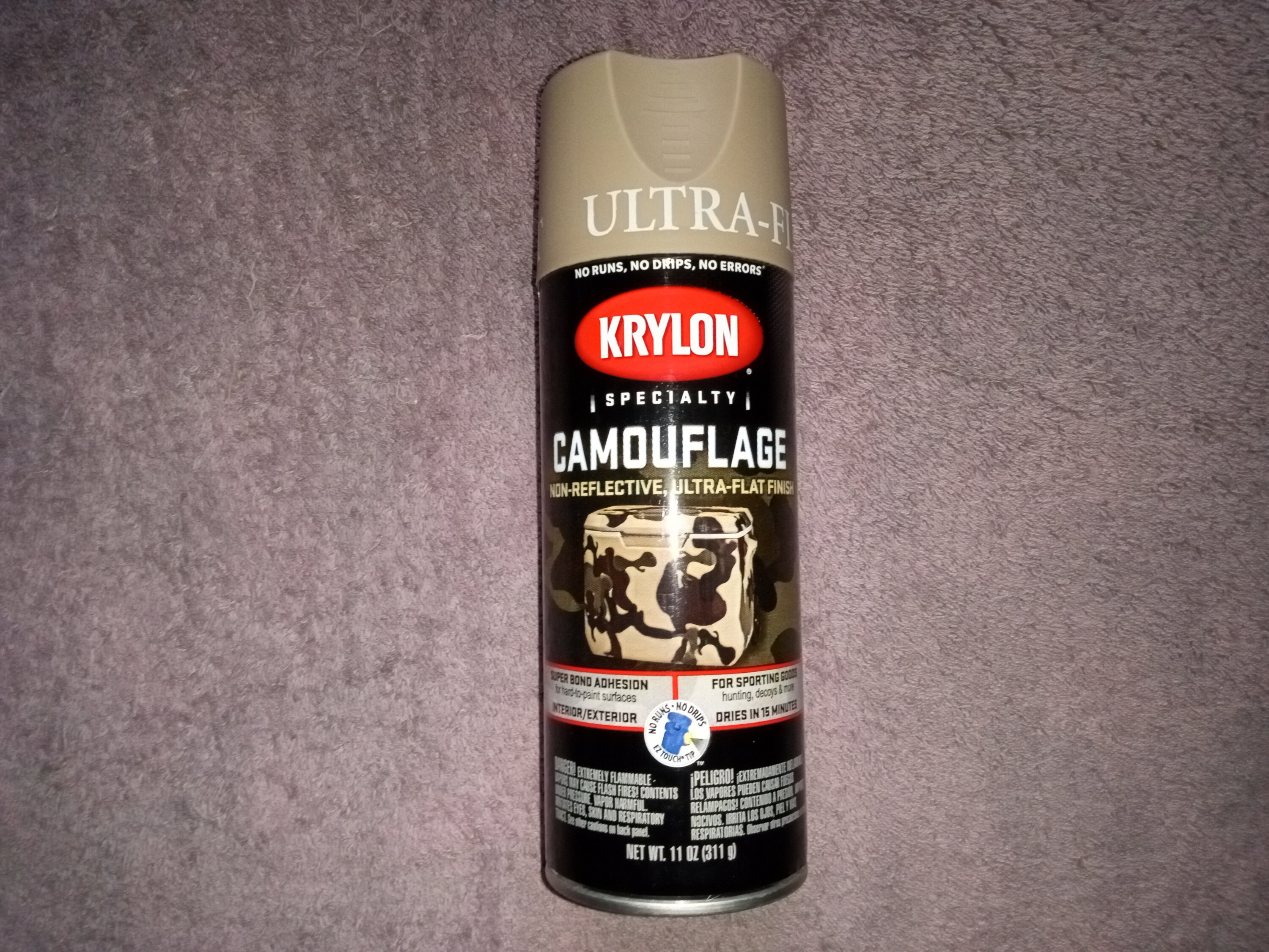 KRYLON CAMOUFLAGE スプレー KHAKI カーキ クライロン Krylon Camouflage Paint, Ultra Flat, Khaki, 11 oz. - Walmart.com