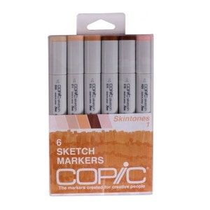 Toni pelle Copic Sketch I Pennarelli; Copic Sketch Set di 6 pennarelli