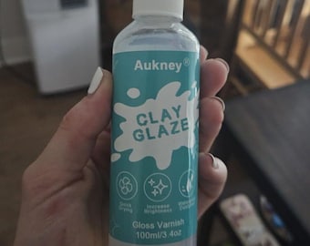 High Gloss Air Dry Clay Varnish, Air Dry Clay Glaze, Sealant, Clear Coat Also for Ceramics, Oil Paintings, Wood