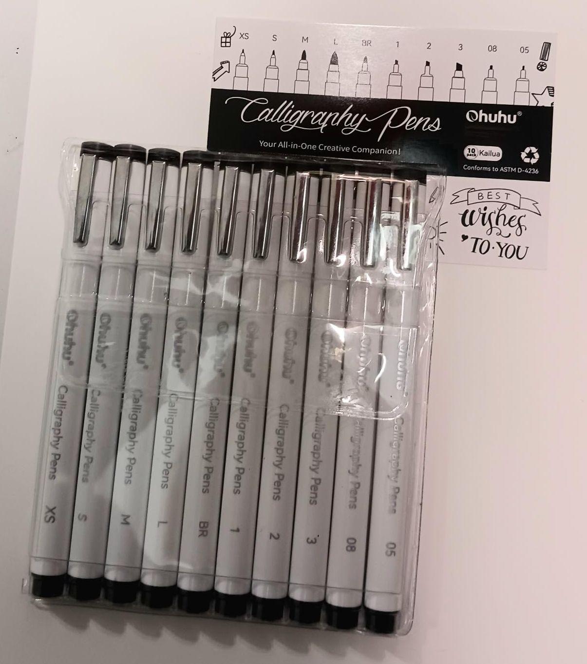9 Sizes Liquid Fineliner Drawing Pens, Waterproof, Alcoholproof