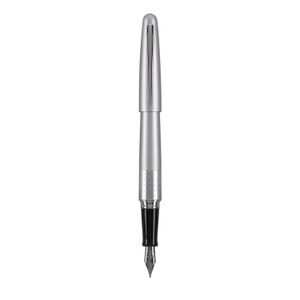 Pilot Dots Fountain Pen, Pilot Metropolitan Fountain Pen, Medium Nib Fountain Pen, Silver Fountain Pen, Black Ink Calligraphy Drawing Inking