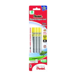 Mechanical Pencil Lead Refills, Automatic Pencil Pencil Lead Refill, Pentel Super Hi-Polymer Lead Refill; 0.9 mm, HB, 45 Pieces