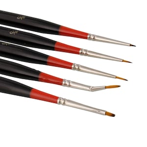 Deluxe Detail Paint Brushes, Food Safe, Easy Grip Handle X10 Sizes  Available 