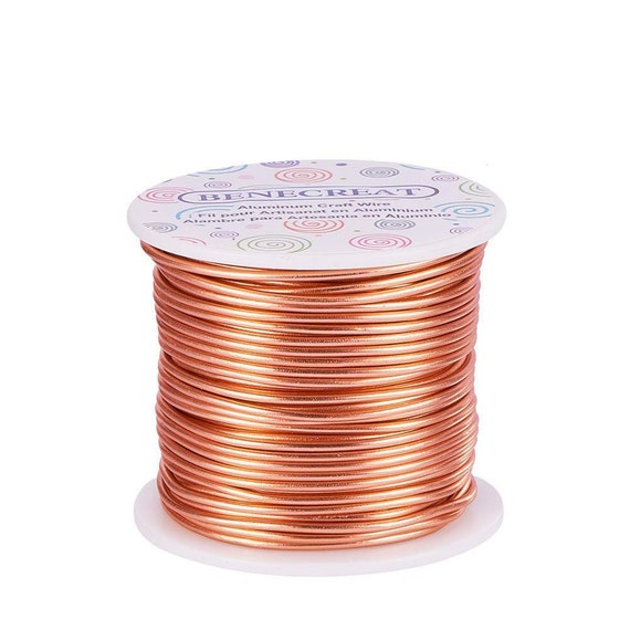 Copper Color Aluminum Bendable Craft Wire, 12 Gauge Anodized Jewelry  Making, Beading, Floral, Sculpting, Wire Weaving 100FT, 30m 