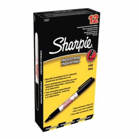 12 Industrial Sharpie Permanent Black Markers Industrial Fine
