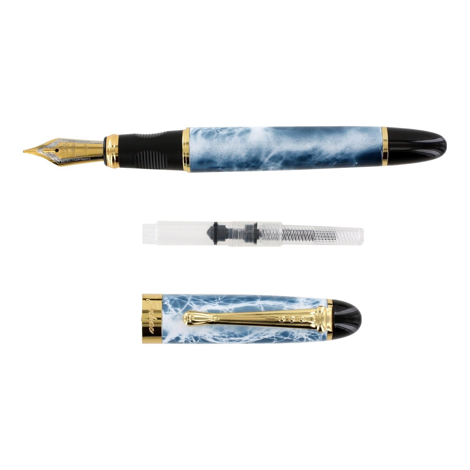 Fountain Pen, 18K Gold Nib, Black Fountain Pen, Ink Pen for Writing,  Calligraphy, Drawing, Inking -  Israel