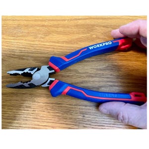 8-Zoll-Linesman-Zange, Kombinations-Klemmzange, Kombi-Seitenschneider, Rutschfester Komfortgriff, Workpro W031424A