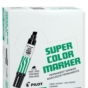 Pilot Permanent Marker 100, Fine Bullet Tip, Black Single Pen