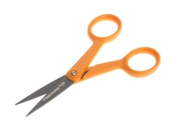 Fiskars 5 Inch Non-stick Pointed Tip Scissors; Fabric Craft Scissors, Shears; Sewing Quilting Embroidery Dressmaking Tailors