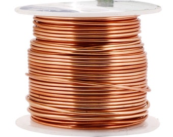 Copper Color Aluminum Craft Wire, 16 Gauge; Anodized Jewelry Making, Beading, Floral, Sculpting, Wire Weaving; 100ft