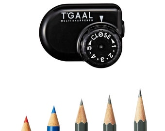 Adjustable Angle Pencil Sharpener; Japanese Stationary, Kutsuwa STAD, Black