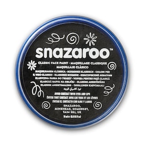 Skin & Face Paint, Ink, Black Color; Body Art, Marking, Cosplay, Carnival, Theater, Temporary Tattoo, etc Snazaroo Classic Face Paint