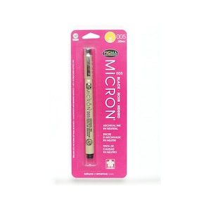 Sakura Pigma Micron Ink 005 Ink Pen, 0.20-mm Extra Fine Tip, Black; Sakura Coloring Drawing Pen