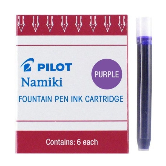 Purple Pilot Fountain Pen Ink Cartridge, Namiki Fountain Pen Ink Cartridge;  Pack Purple Pilot Ink Refill, Namiki Ink Refill