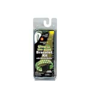Parachute Cord in 550 Bracelet Kit with Whistle Buckle, Glow in The Dark