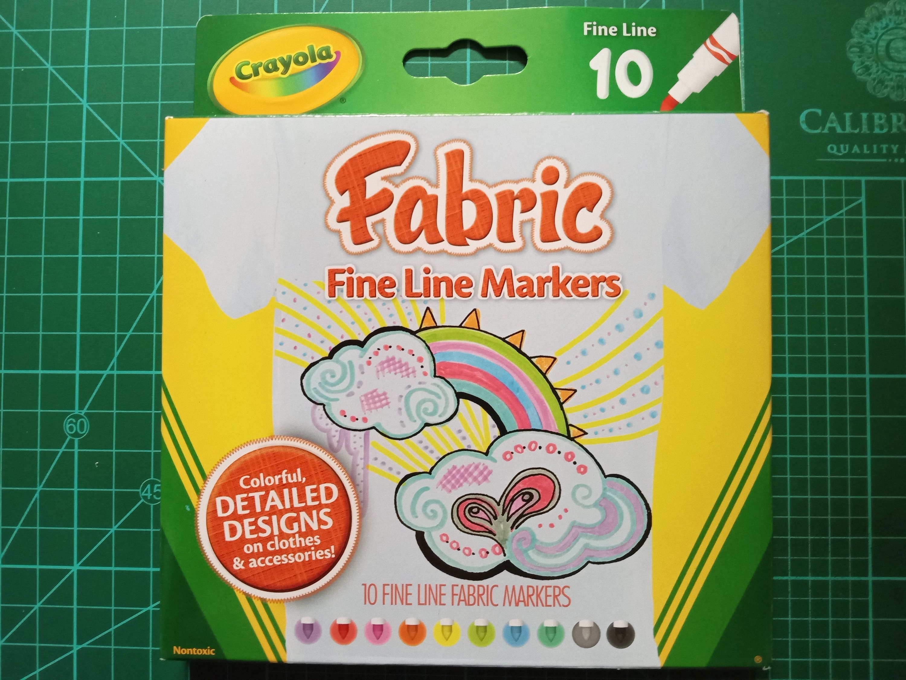 Pennarelli Per Tessuti Crayola - 10 Colori, Per Decorare Magliette E Tessuti