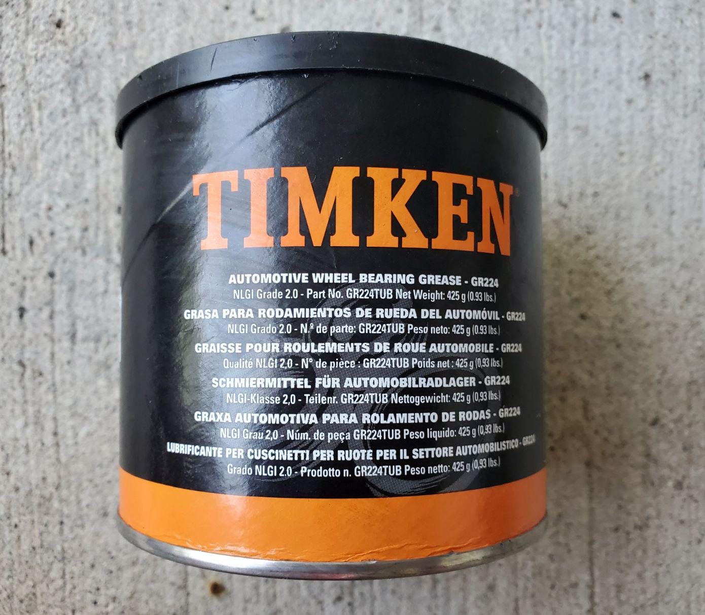 Timken GR224TUB Red High Temp Wheel Bearing Grease – 15 Oz Tub, Part 110627