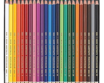 24 Koh-I-Noor Polycolor Drawing Pencils, Artist Pencil Set, Koh-I-Noor FA3818.24, 12oz