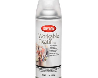 Clear Fixative Spray; Krylon K01306 Workable Fixatif Spray Clear, 11-Ounce Aerosol