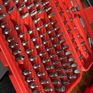 Juego de puntas de seguridad de 1/4 de pulgada, Phillips, ranura hexagonal, Torx, estrella, Pozi, a prueba de manipulaciones, llave cuadrada, torque, embrague de tres alas, tuerca de mariposa estriada, NEIKO 10048A