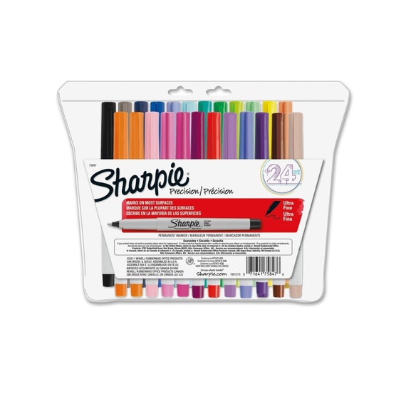 Color Sharpie Ultra-fine-point Permanent Markers, 24 Pack Colored