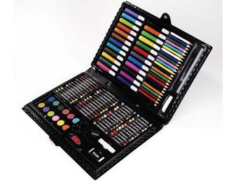 Art Set, 120 Piece Darice; Color Pencils, Oil Pastels, Watercolor Cakes, Paint Brushes, Drawing Pencils, Markers, Crayons, Palette, and More