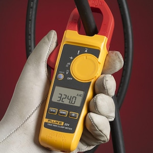 Fluke 324 True-RMS Clamp Meter w/ Temperature, Capacitance, Backlit Display, 400A, 600V, 4000Ohms, 4152637