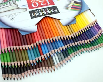 120 crayons de couleur ; Livres de coloriage pour adultes, dessin, étude biblique, journalisation, planificateur, journal intime ; Ensemble d'artiste de crayons de couleur Sargent