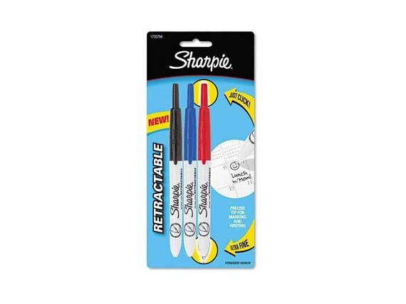 Sharpie Ultra Fine Point Retractable Permanent Markers 3-pkg-black