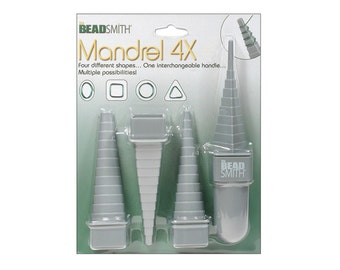 Multi Angle Wire Mandrel Looping Tool with 4 Shapes and 48 Sizes; Oval, Square, Round and Triangle; Jewelry, Beading Mandrel