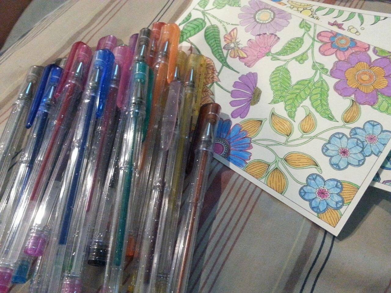 100 Unique Coloring Gel Pens Adult Coloring Books, Drawing, Bible  Journaling, Planner, Scrapbooking Gel Pens Neon Pastel Metallic Glitter 