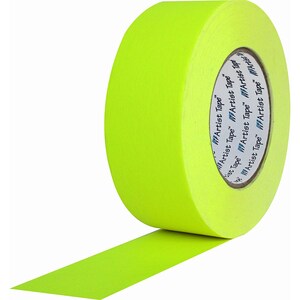 Nastro per artista da 1/2 pollice arancione fluorescente Nastro per mascheratura per console con retro piatto stampabile in carta, rotolo da 60 iarde