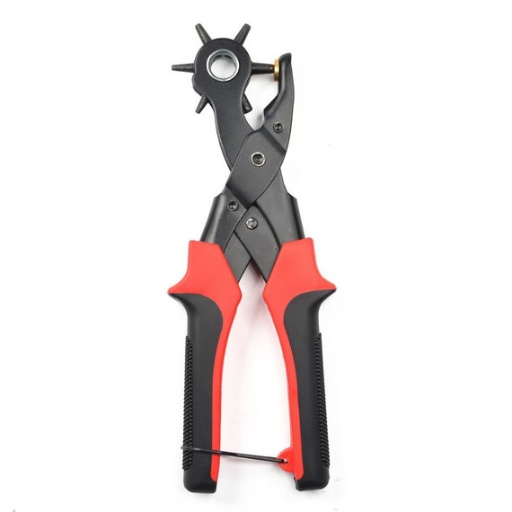 Hand Punch Plier Tool Revolving Leather Belt Hole 6 Sizes Heavy Duty Punches 