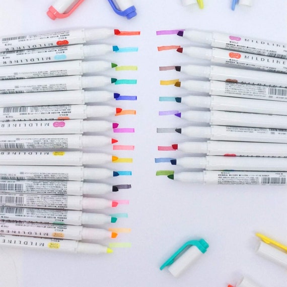 25 Zebra Mildliner Highlighters, Japanese Import; Kawaii