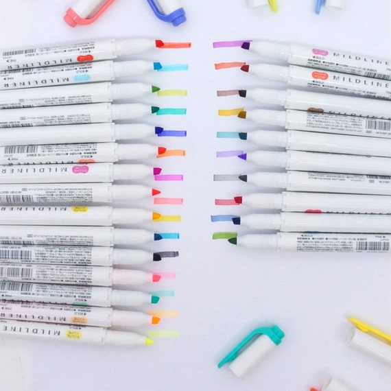 25 Zebra Mildliner Highlighters, Japanese Import Kawaii Cute Pens Zebra All  Colors Highlighter Mildliner, Marker 