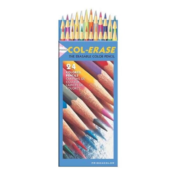 Prismacolor Col-Erase Effacez les crayons de couleur effacez ensemble de 24; Coloriage de livres, Dessin, Mélange, Ombrage et rendu, Prismacolor Arts Crafts