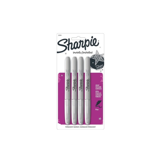 Sharpie Metallic Markers, Silver, Pack Of 4 Markers