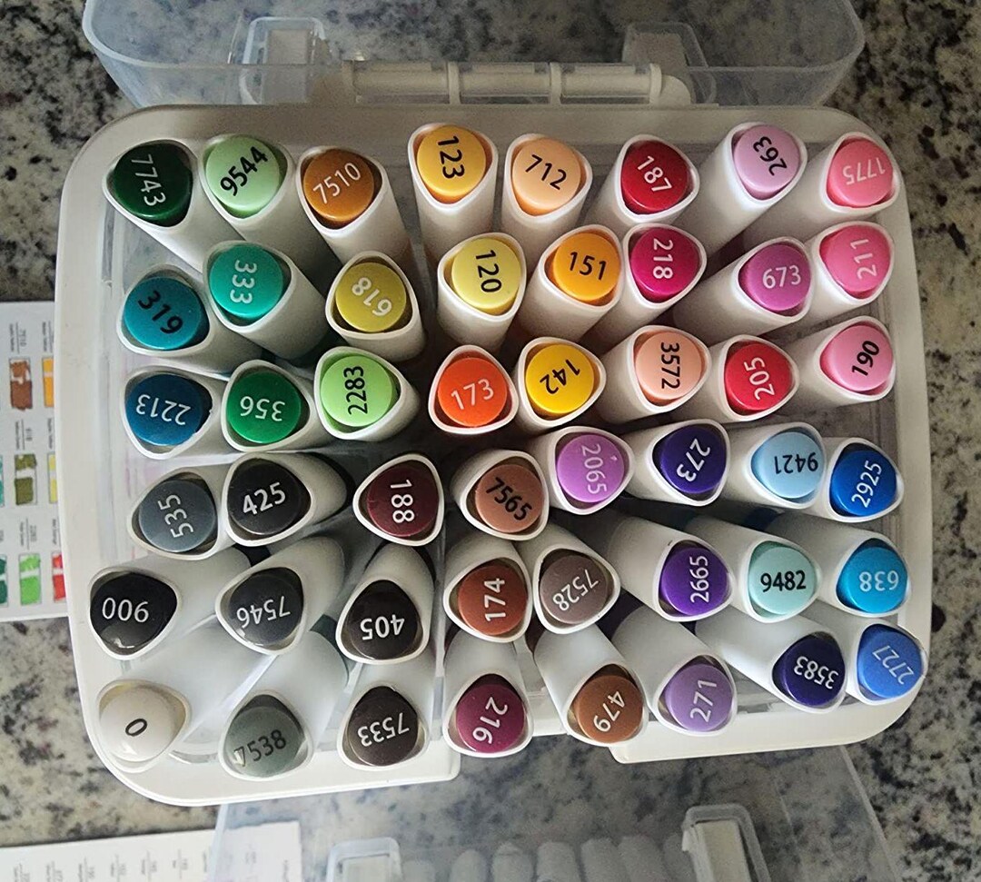 48 Ohuhu Markers, Double Tipped, Alcohol Based Ink, Chisel & Fine Point ...