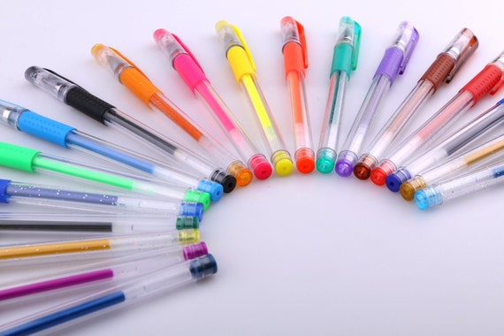 36 Coloring Gel Pens Adult Coloring Books, Drawing, Bible Study, Planner,  Scrapbooking Gel Pens Neon, Pastel, Metallic, Glitter 