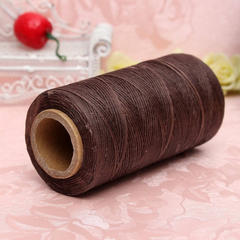 Light Brown Leather Sewing Nylon Waxed Thread Cord String 1 Etsy