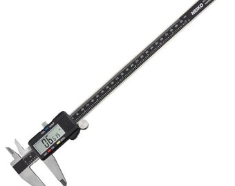 Electronic Digital Caliper, Bead measuring tool, Vernier Caliper, Extra-Large LCD Screen, 0-12", Neiko 01409A