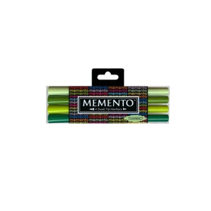 Tsukineko Memento Dual Tip Markers, Greenhouse Set; Clear and Rubber Stamping, Drawing, Scrapbooking, Illustration
