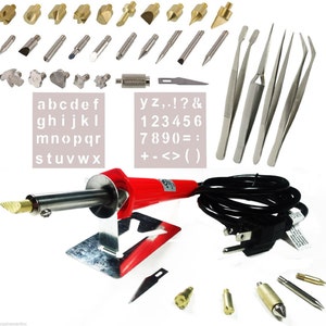 Brandmalerei Stift, 40-teiliges WoodBurner-Set, Brandmalerei-Werkzeug, Leder-Handwerk Zeichnung Woodburner Detailer Kit