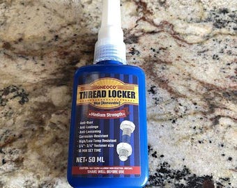 Thread Lock Blue, Threadlocker Medium Strength, Removable Thread Locker for Nuts, Bolts, Fasteners and Metals, Anaerobic Curing Screw Glue