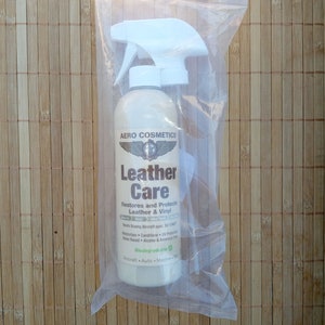 Leather and Vinyl Cleaner, Restorer, Moisturizer, Conditioner, UV Protectant; Residue-Free, Aircraft Grade, 16oz