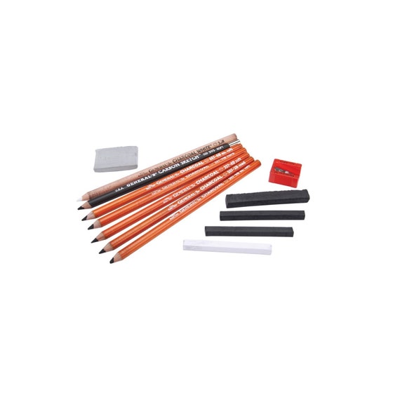 Charcoal White Pencils Kit
