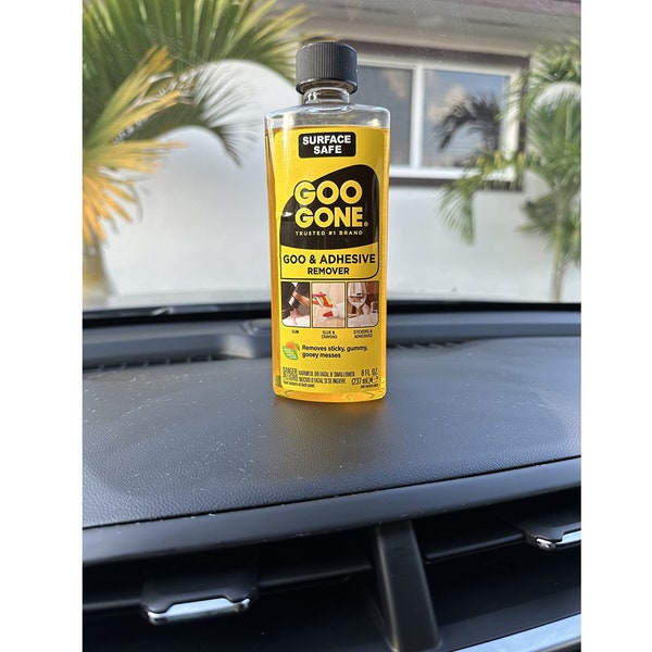 Goo Gone Adhesive Remover, 8 Fl Oz 237mL; GooGone Dissolve Adhesive, Glue, Labels, Decals, Tape, Residue, Gum, Tar, Grease Remover, 2087