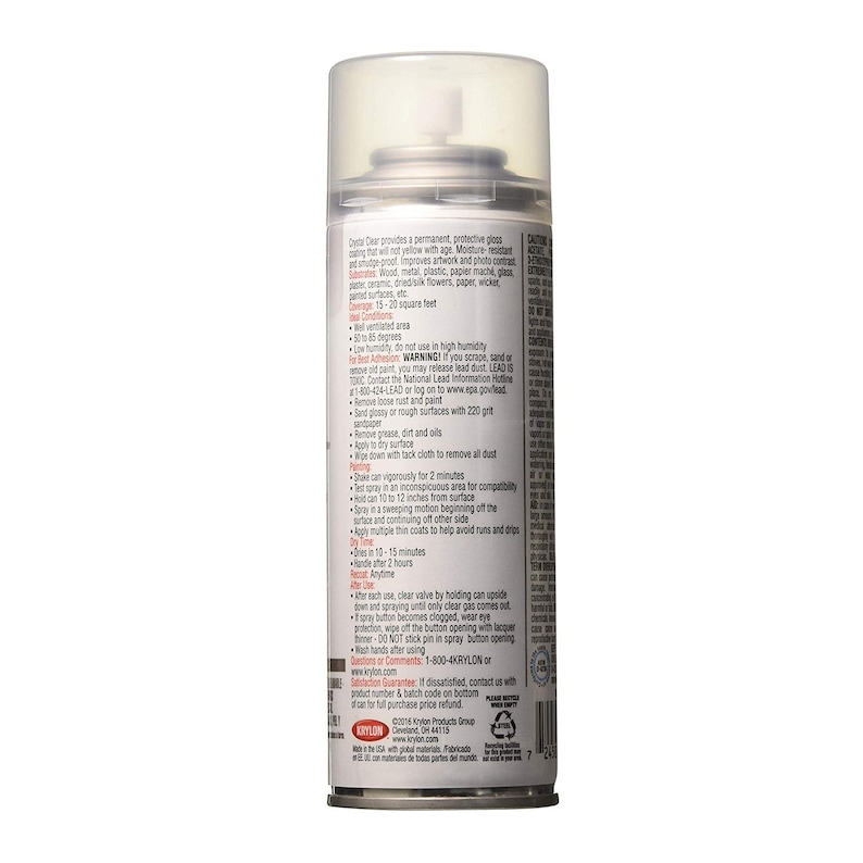 Crystal Clear Krylon Acrylic Coating Spray Krylon K01303A07 Etsy UK
