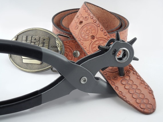 Leather Belt Hole Punch Revolving Puncher Leather Cut Eyelet 6 Sizes UK 